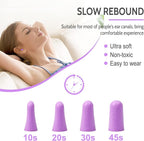 LYSIAN Ultra Soft Foam Earplugs for Sleeping, 38dB SNR Noise Reduction Ear Plugs for Snoring, Shooting, Study, Work and Travel, 60 Pairs, Purple