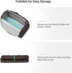 Hanke Small Travel Duffel Bag, Under Seat Carry On Personal Item Bag with 11 Pockets, Lightweight Water Resistant Foldable Weekender Bag with Trolley Sleeve for Travel Gym Daily Use（Coffee）