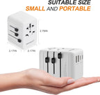 oviitech 35W Universal Travel Adapter with 5 USB Ports, International Wall Charger for for US to European EU UK AUS Worldwide Use(Type C/G/A/I) White - UL Certified.