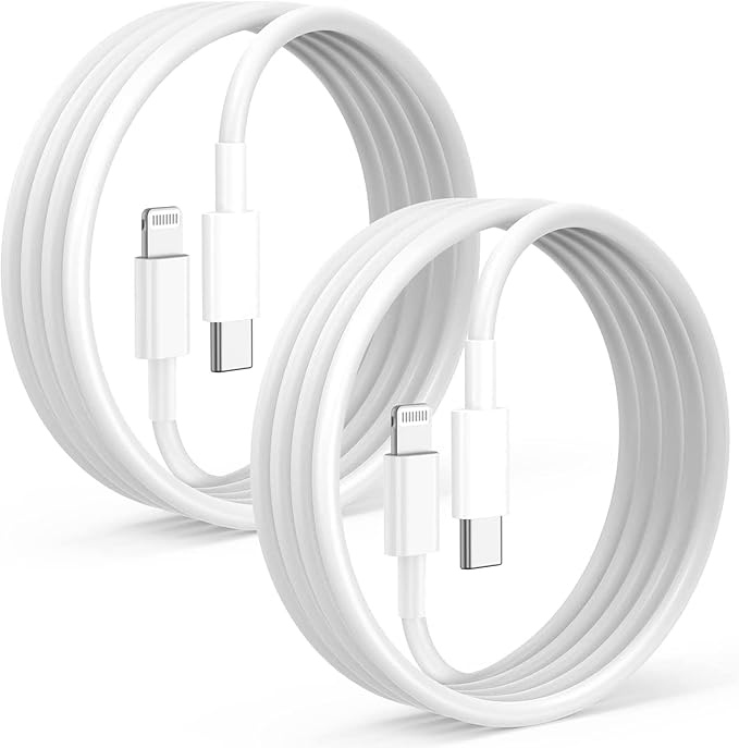 3Pack White 6ft [Apple MFi Certified] for iPhone14 Pro Max Fast Charger Cable, 6 Feet iPhone Charging Cord,USB Type C to Lightning Cable for Apple iPhone14/13/12/11 Pro Max/Mini/Plus/XR XS