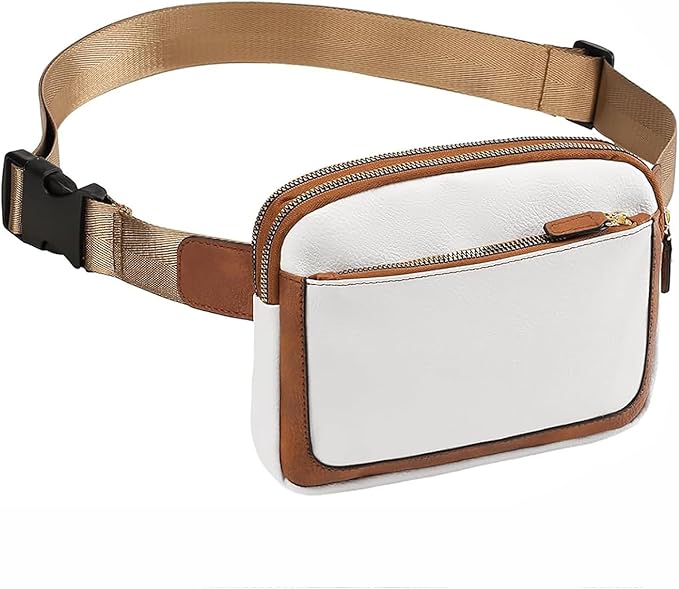 Mini Belt Bag for Women, RFID Small Fanny Pack, Womens Fashion Waist Packs with Extender Strap, Crossbody Bum Bags