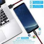 USB to USB C Cable (3Pack 6ft) USB A to Type C Cable Fast Charging Nylon Braided Data Sync Transfer Cord USB C Charger for iPhone 17 Pro Max/17 Air/16e/16 15 Pro/15 Plus/Galaxy S20 S10 Note 20(Red)