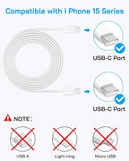 Brasag i Phone 17 16 15 Charger Fast Charging - 20W PD Fast Charger Block with 6Ft USB C Cable for i Phone 17/16/15 Series, i Pad Pro/Air/Mini, Galaxy S23, Pixel 8 & More (2-Pack)