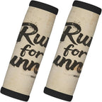 2 Pack Luggage Handle Wrap with Travel Tags - Non-Slip Protective Cover Soft Handle Grips Covers for Suitcase(Vintage Run for Running)