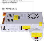 AC to DC Converter, MYSWEETY 12 Volt Power Supply AC 110V-220V to DC 0-48V Module Switching Power Supply Digital Display 480W Voltage Regulator Transformer Built in Cooling Fan