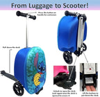 Fast Forward Stitch 18" Ride-On Suitcase Scooter - Lightweight Carry-On Foldable Scooter Luggage