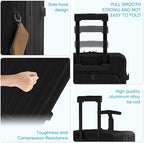 TABU 20" Carry on Luggage with Seat for Kids & Adults，Front-Opening Hardshell Carry On Suitcase with Double Handles & TSA Lock, Black