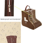 Portable 2 Pack Boots Storage, Short Boots Storage/Protector Bag,Brown Portable waterproof storage bags are used for travel storage, under the bed, wardrobe, shoe cabinet and other home storage
