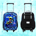 Kids Luggage for Boys, Water Resistant Rolling Suitcase, Cool Astronauts Travel Carry on for Elementary Preschool Toddler