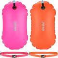 JOTO 2 Pack Swim Buoy Float for Open Water, Swimming Belt Bubble Safety Float with Adjustable Waist, Snorkeling, Swim Training, Triathletes, Kayaking