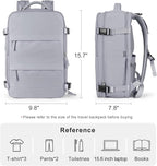coofay Travel Backpack Carry On Flight Approved For Women Men Personal Item Backpack Carry On Bags For Airplanes Backpack For Travel With Shoe Compartment Grey