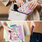 Passport Holder Cover,Traveling Passport Case Cute Passport Wallet for Women,Spring Garden