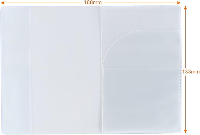 5 Pack Passport Cover Protector Case Clear Plastic Vinyl ID Card Holder