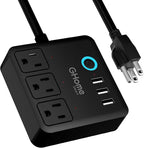 GHome Smart Power Strip with 3 WiFi Outlets & 3 USB, Alexa & Google Home Compatible, ETL Listed Surge Protector Power Strip, App & Timer Control, Ideal for Lamps, Coffee Makers & Office (2.4GHz Only)