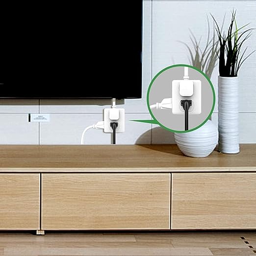 Outlet Extender, HICITY Multi Plug Outlet with 6 Electrical Outlets Adapter, 3-Prong Wall Outlet Tap for Cruise Ship Home Office Dorm, White (3 Pack)