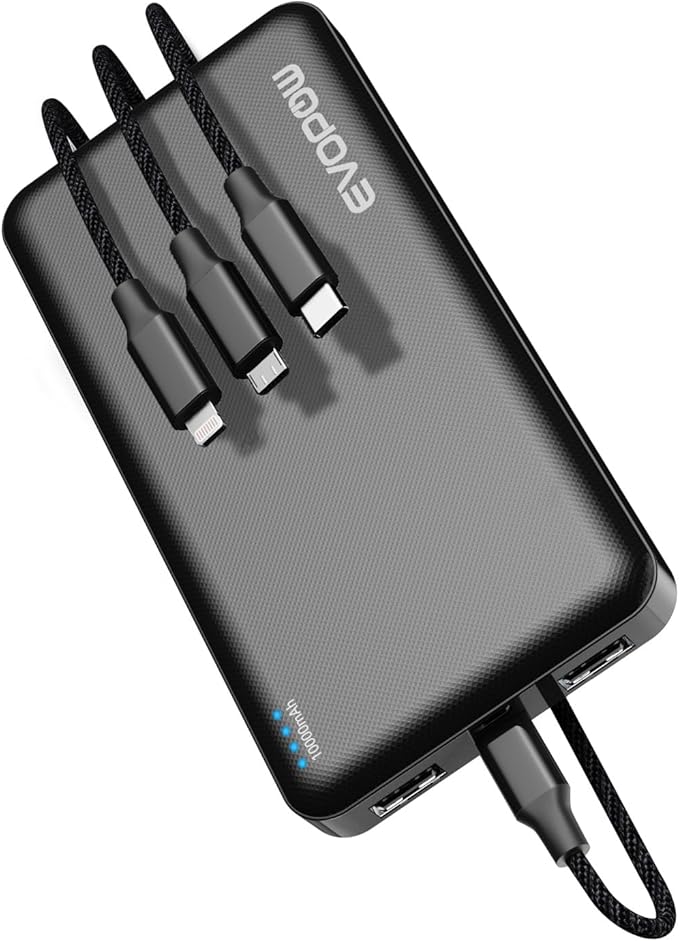 Portable Charger Power Bank 10000mAh, USB C in&Out Fast Charging Battery Pack Portable Phone Charger Quick Charge for iPhone 15/14/13/12, Galaxy S23/22, Pixel Heated Vest and etc (Black)