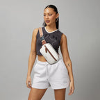 LATMAP 2L Fanny Packs Everywhere Belt Bag Small Fashion Crossbody Waist Pack Faux Leather Waterproof Sling Chest Bag For Women Beige