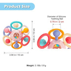 Baby Montessori Sensory Toys for 0-6 6-12 Months, Baby Teether Teething Toys for Babies 0 3 6 9 12 18 Months, Newborn Infant Learning Developmental Toys Gifts for 1 2 Year Old Boys Girls