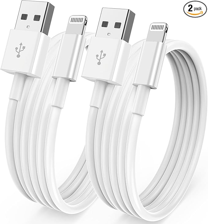 [ Apple MFi Certified ] iPhone Charger 6ft, Long Lightning to USB Cable 6 Feet, Fast Apple Charging Cable Cord 6 Foot for iPhone 14 Pro Max/13 Pro Max/12 Mini/11 Pro/11/XS/XR/8/7/6s/iPad,Air
