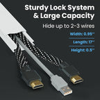 Cord Covers for Wires on Wall - 150in Cable Management Cable Hider - Cord Hiders for TV On Wall - Paintable Cable Concealer - Wire Covers for Cords - 10X (L16 x W0.95 x H0.5) - Medium | Black