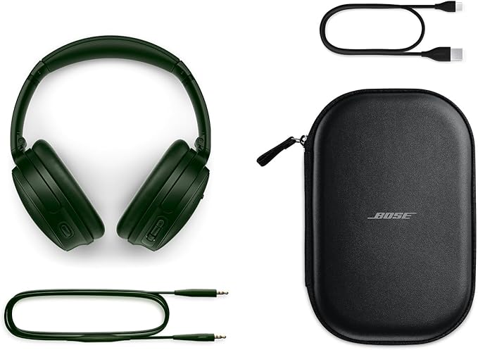 Bose QuietComfort Wireless Noise Cancelling Over Ear Headphones - Cypress Green (Renewed)