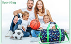 Gym Travel Duffle Bag for Girls - Gymnastics Sports Dance Bag with Shoe Compartment & Wet Pocket Panda Kids Travel Bag Teens Weekender Sleepover Carry On Bag