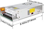 DROK 48V Power Supply, AC 110V/220V to DC 0-48V 10A 480W Buck Converter Dual Display, Variable Adjustable Transformer Regulated 5V 12V 24V 30V 36V 48V Volt Switching Voltage Adaptor 10A Amp Charger