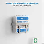 EMT1st First Aid Kit - 272 Piece Wall Mountable Metal Case, Durable First aid Supplies, Workplace, Car, Travel & Camping