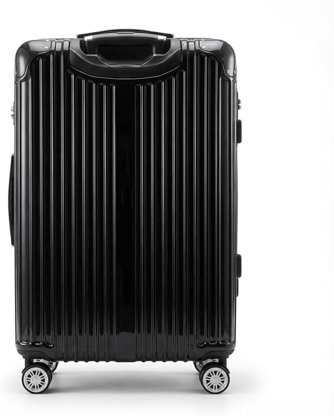 Gabbiano Macan 3 Piece ABS Luggage Set – Expandable Hardshell Suitcase with Add-A-Bag Strap, TSA Lock & 8-Wheel Spinners – Lightweight (20" Carry On, 26" Medium, 30" Large) (Black, Large 30)
