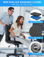 WISIMMALL Gel Seat Cushion Portable Travel Cushions, 16.5" x 12" Large Size Super Thick Foldable Chair Seat Cushion Lightweight for Car Office Chair Wheelchair, Pressure Sores Tailbone Pain Relief
