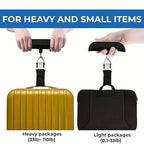 Luggage Scale, Digital Portable Handheld Suitcase, Travel Hanging Baggage with Backlit LCD Display, 50kg/110Pounds, Silver
