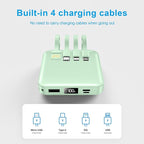 ummz Portable Charger with Built-in Cable,12000mAh 22.5W Fast Charging Small Power Bank,USB C Input/Output with Smart LED Display,External Battery Pack for iPhone,Tablet,Samsung