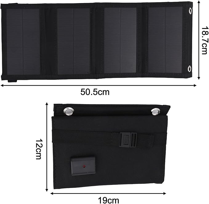 10W Foldable Solar Panel Charger Sustainable Mobile Device Power Bank for Outdoor Use with USB Output