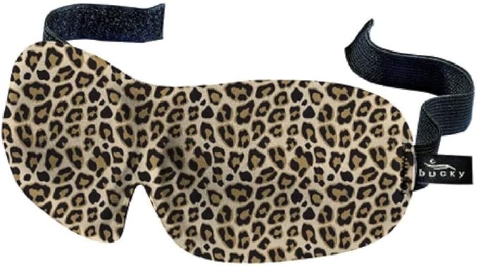 Bucky 40 Blinks No Pressure Printed Eye Mask for Travel & Sleep, Leopard, One Size