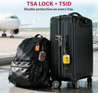 Forge Dual-Opening: Key or Combination Lock, TSA Approved Lock for Luggage, Pelican case, Travel, Gym, School, Luggage Combination Lock, Travel Bag Lock (Black 2 Locks and 2 ID)