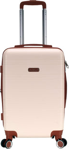 Rockland Palm Beach Hardside 2 Piece ABS Luggage Set, (20"/27"), Ivory