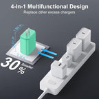 USB C Charger Block, 3-Pack 40W Wall Plug Fast Charging Block, 4-Port PD + QC Power Adapter Type C Charging Blocks Cube, Compatible with iPhone 17/16/15/14/13/12/11/Pro Max, Tablets（Green）