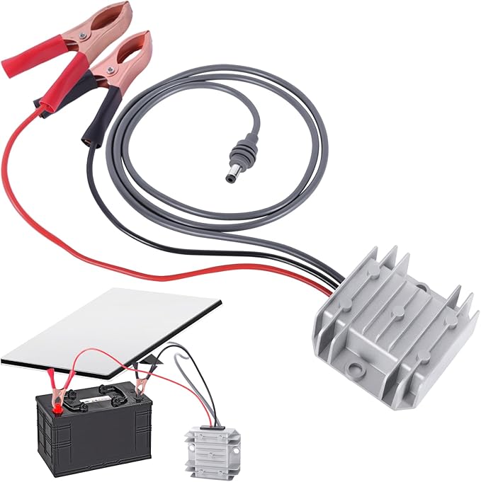 Starlink Mini 12V Boost Converter with DC Power Cord, 12V/24V to 30V 3.5A Converter Kit, DC Male Plug, Suitable for Starlink Mini, Trucks, and Motorhomes (3.2ft) with Removable Alligator Clips