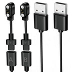 2-Pack AB284 Reversible Smart Watch Charger – Innovative Magnetic Charging Cable, Solves Polarity Mismatch, Universal for All 2.84mm-Pin-Pitch Devices: Select Bone Conduction & Open-Ear Headphones