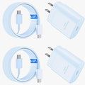 USB C Android Charger Fast Charging Cord, Super Fast Phone Chargers 6.6FT C to C Type Cable with 25W USBC Wall Block for Samsung Galaxy S26 S25 S24 Ultra Plus/S23/S22/S21/S20/Note 20/10, Blue
