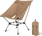 MOON LENCE Portable Camping Chair Plus, Larger & Roomier, Compact and Lightweight Still, Folding Chair for Backpacking & Hiking, 330Lbs Capacity (Desert Rust)