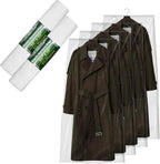 PARTY BARGAINS 60 x 20 Inch Disposable Clear Garment Bags, 100 Pack – Heavy-Duty Plastic Clothes Covers for Suits Dresses Coats, Closet & Travel
