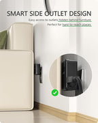 LENCENT Multi Plug Outlet Extender, 2 Pack, USB Brick, 3 Outlets Splitter with 3 USB Ports, Wall Charger, 3 Prong Power Charging Box Expander for Home, Office, Hotel - Black
