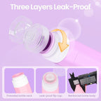 Redfly 17PCS Travel Bottles for Toiletries, TSA Approved Travel Size Containers, Leak Proof Travel Containers for Toiletries, Silicone Travel Kit for Shampoo, Conditioner, Lotion & Creams Purple