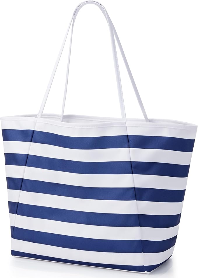 KALIDI Beach Tote Bag Women Large Waterproof Sandproof Shoulder Handbag Packable Grocery Bag Hobo Purse for Picnic Vacation