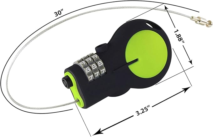 Lewis N. Clark Cable Luggage Lock | TSA Approved | Travel Or Bike Lock | Set Your Own Combination | 30-inch Retractable Steel Cable