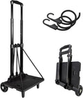Folding Backpack Luggage Cart with Elastic Straps, Lightweight Aluminum Frame for Travel, Work & Daily Use