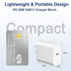 iPhone 17 16 15 Pro Max Charger Fast Charging 3Pack 20W Apple Fast Charger USB C Block with Cord for iPhone 17/17 Pro/17 Pro Max/17 Air/16/16e/16 Plus/16 Pro/16 Pro Max/15/15 Pro Max/iPad Pro/Air Pods