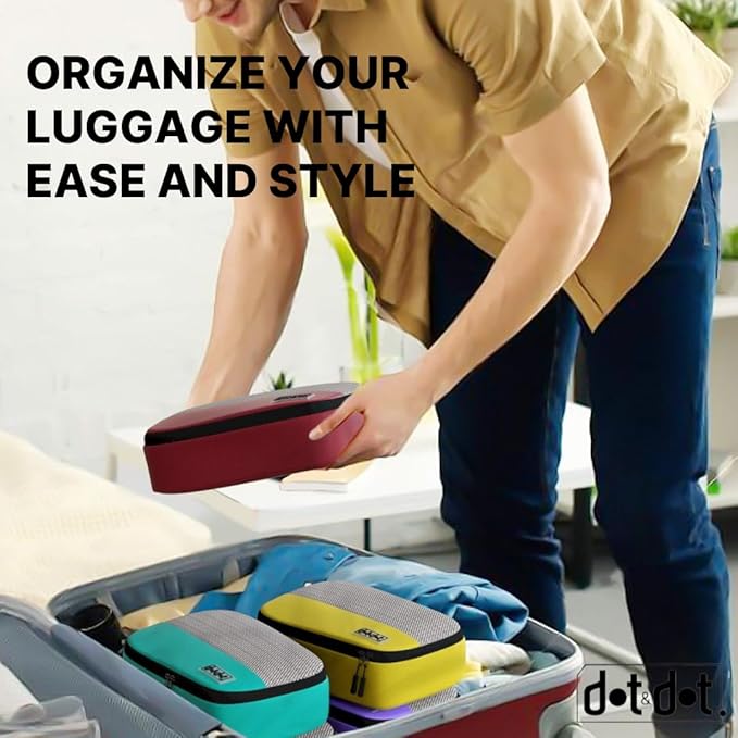 Small Packing Cubes for Travel - 5pc Packing Cubes for Suitcases - Lightweight Luggage Organizer Bags (Non-Compression)