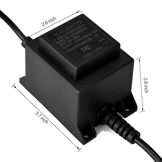 AGPtEK Voltage Converter Transformer 110/120V to AC 12V/5A, 60-Watt Waterproof Power Supply Converter for Swimming Pool Light, Water Pump, Outdoor Light, Spotlights (Pack of 2)